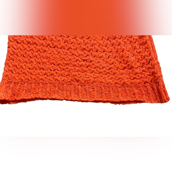 Free People Ladies Chunky Knit Orange Sweater Size Small - Picture 5 of 8